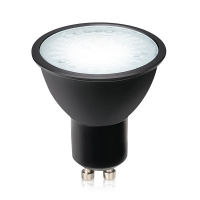 Szabályozható fényerejű GU10 LED lámpa Antonie, fekete, 7W, 4000K
