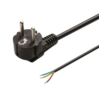 Csatlakozókábel, 3 m, 3x 0,75 mm², fekete