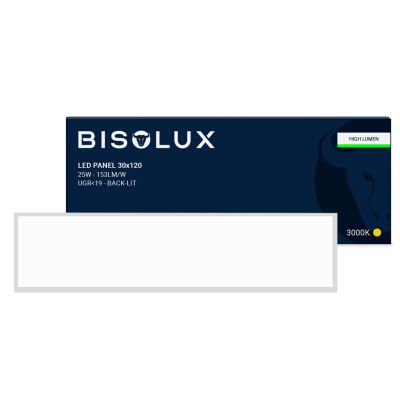LED panel 30x120 - 25W - 3000K - UGR<19 - háttérvilágítású