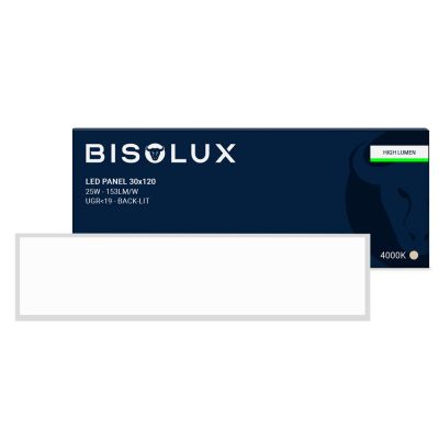 LED panel 30x120 - 25W - 4000K - UGR<19 - háttérvilágítású