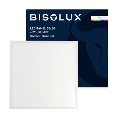 LED panel 60x60 - 40W - RGBW - UGR<22 - háttérvilágítással