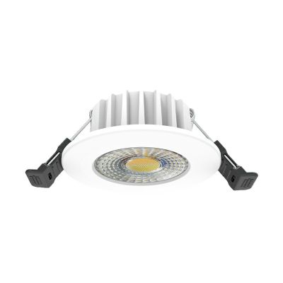 Fehér alumínium mennyezeti lámpa, Hobie, 6W, fehér kapcsológombos LED, IP65