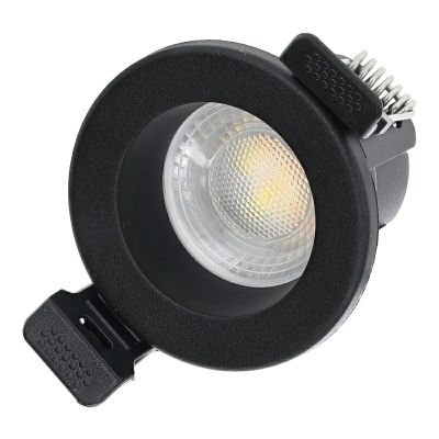 Fekete alumínium mennyezeti lámpa, Magus, 4W, fehér kapcsológombos LED, IP65