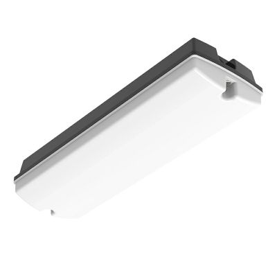 Fekete műanyag galérialámpa, Pedram, 3W, fehér LED kapcsoló, IP66