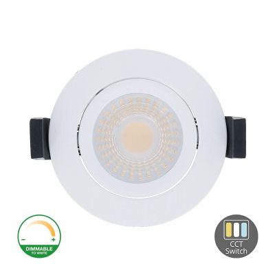 Fehér alumínium mennyezeti lámpa, Maite, 7W, fehér LED kapcsoló, IP65