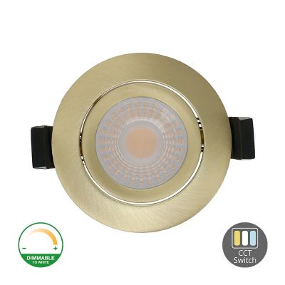 Sárgaréz mennyezeti lámpa alumínium, Maite, 7W, fehér kapcsológombos LED, IP65