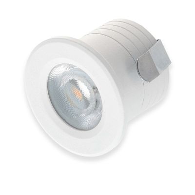 Fehér mini süllyesztett alumínium spotlámpa, Philomena, 2W, 2700K LED, IP44