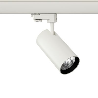 Fehér, 3 fázisú sínre szerelhető spotlámpa Esmiralda, 20W, 4000K, Pro