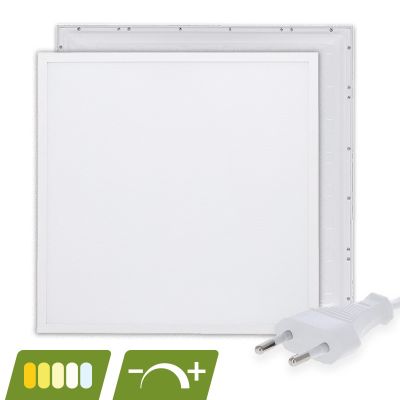 LED panel 62x62 - 30W - fehér kapcsológombos - UGR<18 - szabályozható - háttérvilágítású