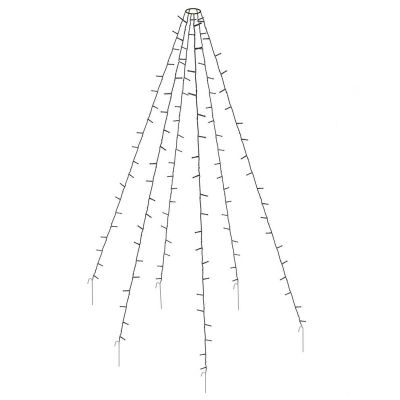 Kültéri zászlórúdvilágítás, 192 LED, 6 db 2 m-es szál, árboc nélkül
