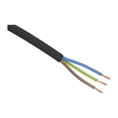 5 méteres háztartási kábel VMVL 3 x 1,0 mm, fekete