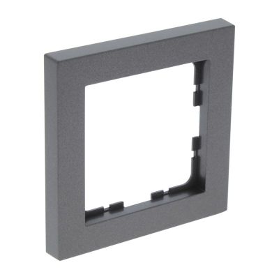 Q-Link S-Line takarókeret 1-es foglalatú, fekete / antracit