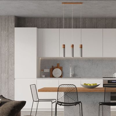 Beton függőlámpa szürke, Ferron