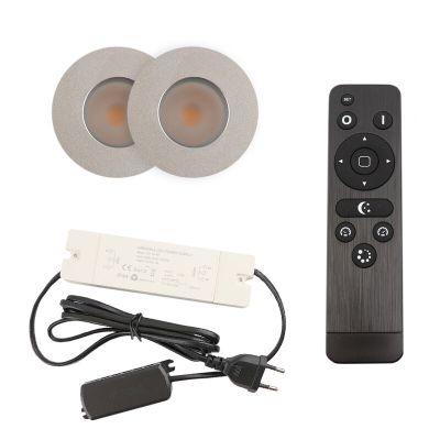 Alumínium terasz beépíthető spotlámpa króm, Dico, 3 W, 2700 K LED, IP65, távirányítóval