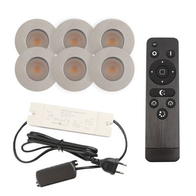 Alumínium terasz beépíthető spotlámpa króm, Dico, 3 W, 2700 K LED, IP65, távirányítóval