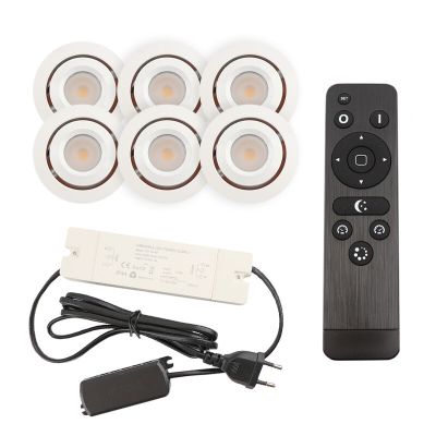 Alumínium terasz beépíthető spotlámpa fehér, Rona, 3 W, 2700 K LED, IP44, távirányítóval