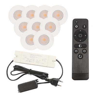 Alumínium terasz beépíthető spotlámpa fehér, Dico, 3 W, 2700 K LED, IP65, távirányítóval