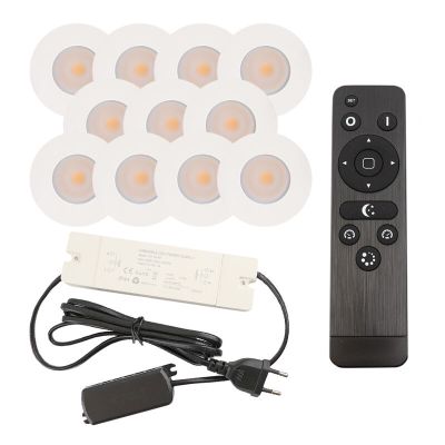 Alumínium terasz beépíthető spotlámpa fehér, Dico, 3 W, 2700 K LED, IP65, távirányítóval