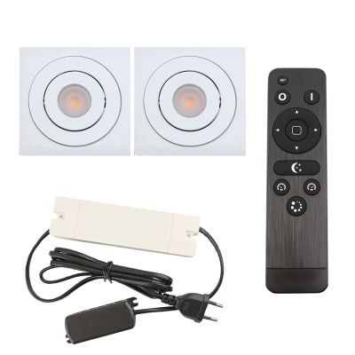 Alumínium terasz beépíthető spotlámpa fehér, Rona, 6 W, 2700 K LED, IP44, távirányítóval