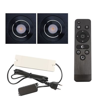 Alumínium terasz beépíthető spotlámpa fekete, Rona, 6 W, 2700 K LED, IP44, távirányítóval