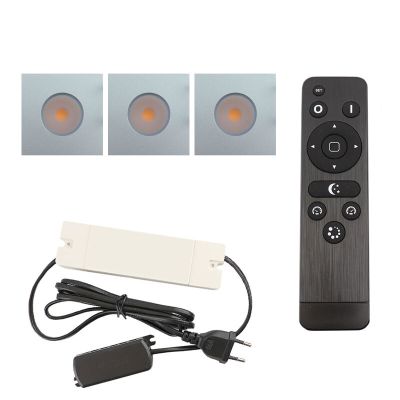 Alumínium terasz beépíthető spotlámpa króm, Dico, 9 W, 2700 K LED, IP65, távirányítóval