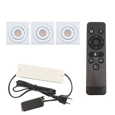 Alumínium terasz beépíthető spotlámpa fehér, Rona, 9 W, 2700 K LED, IP44, távirányítóval