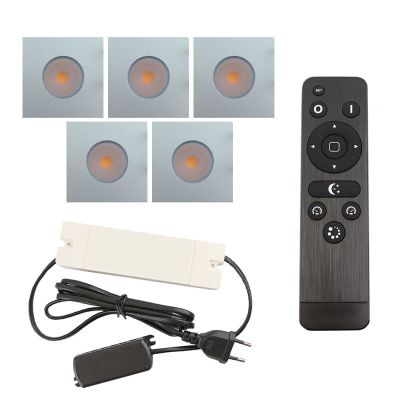 Alumínium terasz beépíthető spotlámpa króm, Dico, 15 W, 2700 K LED, IP65, távirányítóval