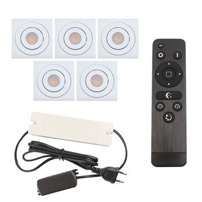 Alumínium terasz beépíthető spotlámpa fehér, Rona, 15 W, 2700 K LED, IP44, távirányítóval