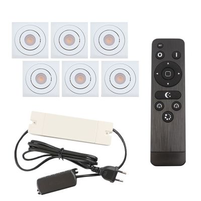 Alumínium terasz beépíthető spotlámpa fehér, Rona, 18 W, 2700 K LED, IP44, távirányítóval