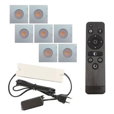 Alumínium terasz beépíthető spotlámpa króm, Dico, 21 W, 2700 K LED, IP65, távirányítóval