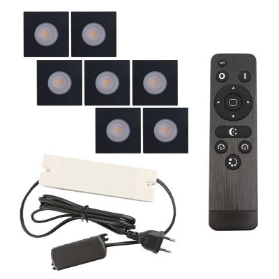 Alumínium terasz beépíthető spotlámpa fekete, Dico, 21 W, 2700 K LED, IP65, távirányítóval