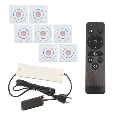 Alumínium terasz beépíthető spotlámpa fehér, Rona, 21 W, 2700 K LED, IP44, távirányítóval