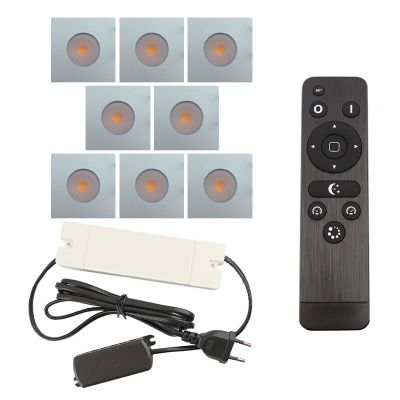 Alumínium terasz beépíthető spotlámpa króm, Dico, 24 W, 2700 K LED, IP65, távirányítóval