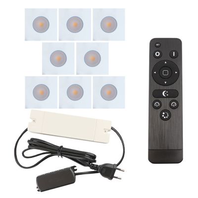 Alumínium terasz beépíthető spotlámpa fehér, Dico, 24 W, 2700 K LED, IP65, távirányítóval