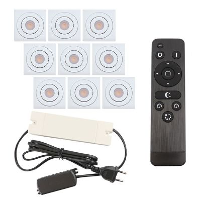 Alumínium terasz beépíthető spotlámpa fehér, Rona, 27 W, 2700 K LED, IP44, távirányítóval