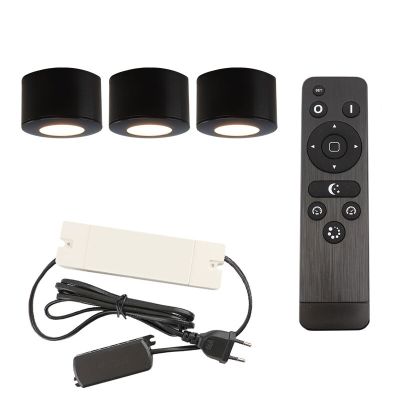 Alumínium terasz felületre szerelt spotlámpa fekete, Vasso, 9 W, 2700 K LED, IP44, távirányítóval