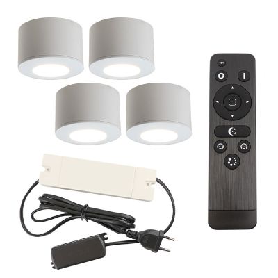 Alumínium terasz felületre szerelt spotlámpa fehér, Vasso, 12 W, 2700 K LED, IP44, távirányítóval