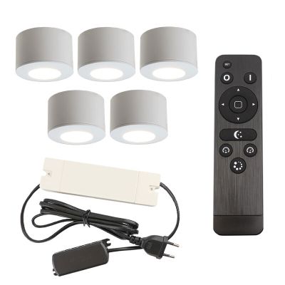 Alumínium terasz felületre szerelt spotlámpa fehér, Vasso, 15 W, 2700 K LED, IP44, távirányítóval