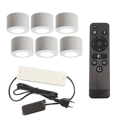 Alumínium terasz felületre szerelt spotlámpa fehér, Vasso, 18 W, 2700 K LED, IP44, távirányítóval