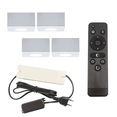 Alumínium terasz felületre szerelt spotlámpa fehér, Fredo, 12 W, 2700 K LED, IP44, távirányítóval