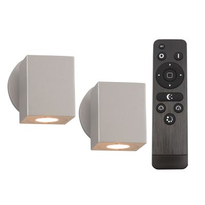 Alumínium kültéri lámpa ezüst, Rudy, 3 W, 2700 K LED, IP44, távirányítóval