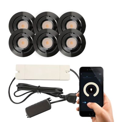 Alumínium terasz beépíthető spotlámpa fekete, Rona, 3 W, 2700 K LED, IP44