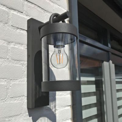 Antracit alumínium kültéri alkonykapcsolós fali lámpa, Sambesi, IP44