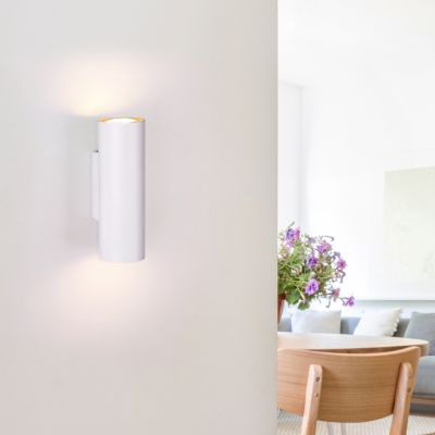 Fehér fém fali lámpa, Kaso