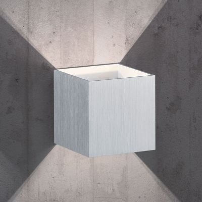 Szürke alumínium fel le fali lámpa, Eva, 4,3 W, 3000 K LED