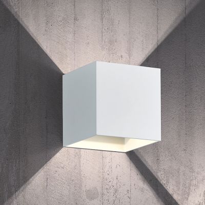 Fehér fém fel le fali lámpa, Eva, 4,3 W, 3000 K LED