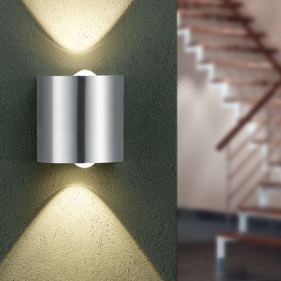 Nikkel fém fel le fali lámpa, Alwyn, 3,2 W, 3000 K LED