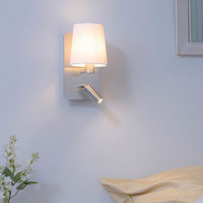 Nikkel fém fali lámpa, Soro, 40 W, 3000 K LED, kapcsolóval