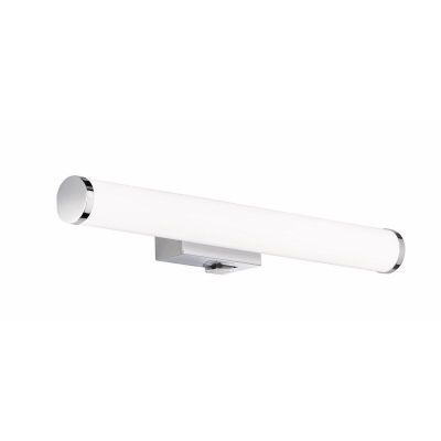 Króm műanyag tükör világítás, Staby, 4,3 W, 3000 K LED, IP44, kapcsolóval