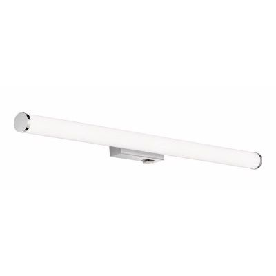 Króm műanyag tükör világítás, Staby, 8,6 W, 3000 K LED, IP44, kapcsolóval